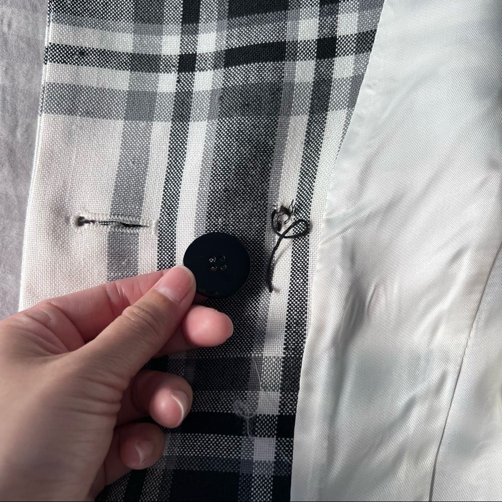 Zara plaid tartan double breasted jacket - Picture 10 of 16